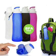 Load image into Gallery viewer, Collapsible Silicone Sports Water Bottle