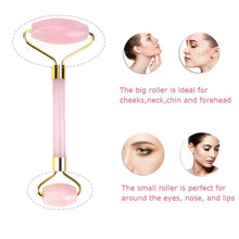 Load image into Gallery viewer, Jade Facial Roller with Gua Sha Stone