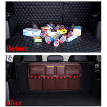 Load image into Gallery viewer, PU Leather Car Trunk Organizer