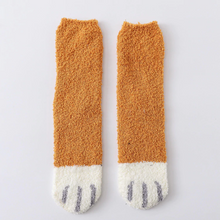 Load image into Gallery viewer, Winter Cat Claws Warm Sleep Floor Socks
