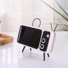 Load image into Gallery viewer, Retro TV Bluetooth Speaker Mobile Phone Holder
