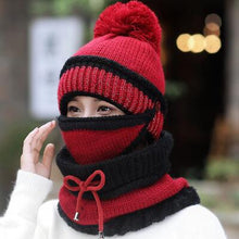 Load image into Gallery viewer, 3 In 1  Beanie Hat Scarf and Mask
