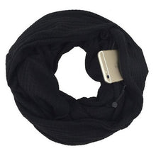 Load image into Gallery viewer, Knit Infinity Scarf With Pocket
