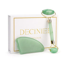 Load image into Gallery viewer, Jade Facial Roller with Gua Sha Stone
